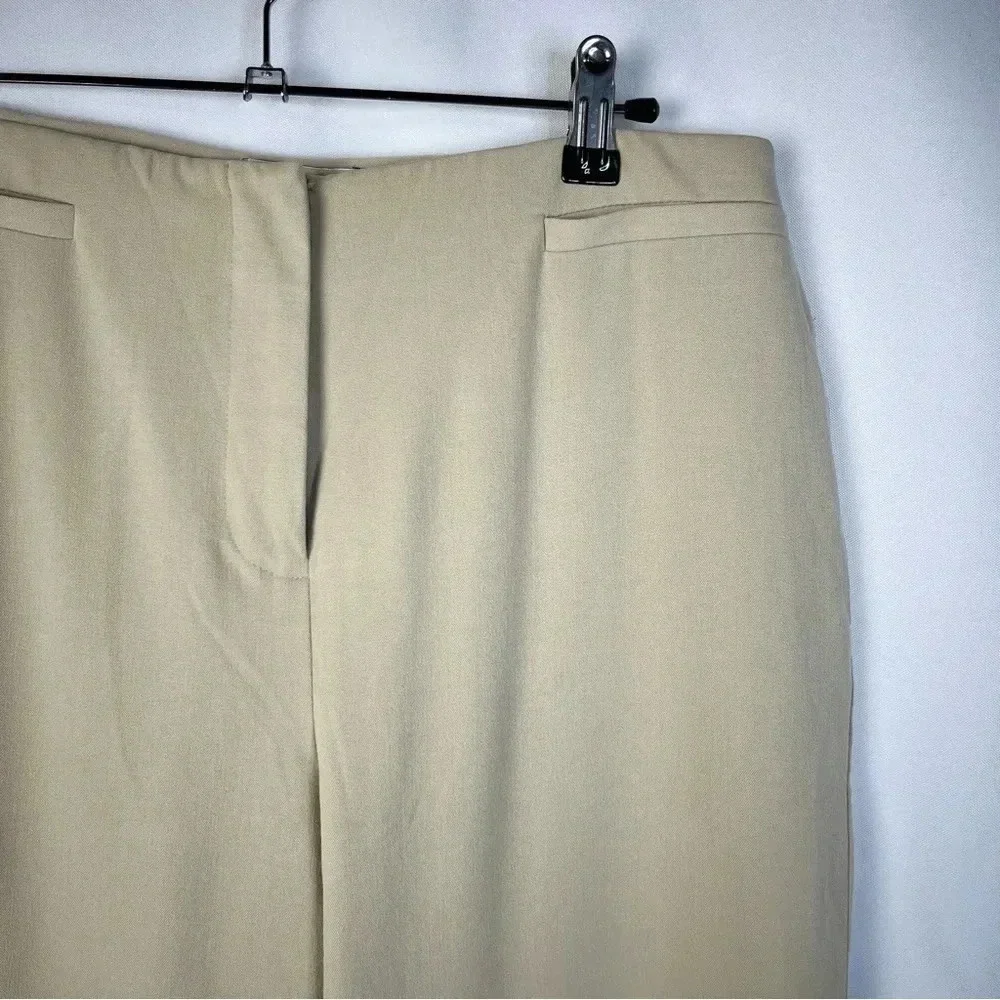 Apostrophe Short Y2K Khaki Brown Wide Leg Dress Pants 10S